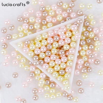 3/4/5/6/8/10mm mărgele de perlă ABS fără găuri pentru cutie de machiaj mărgele de umplere Crăciun/Cusut articole de îmbrăcăminte/Decorare manuală DIY V0824