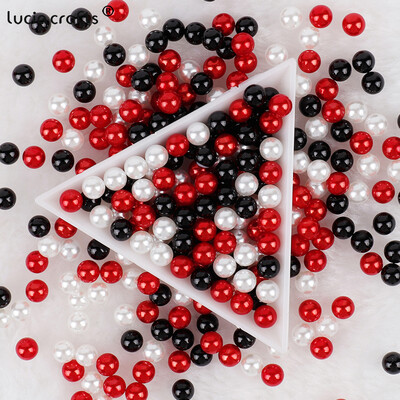 3/4/5/6/8/10mm mărgele de perlă ABS fără găuri pentru cutie de machiaj mărgele de umplere Crăciun/Cusut articole de îmbrăcăminte/Decorare manuală DIY V0824