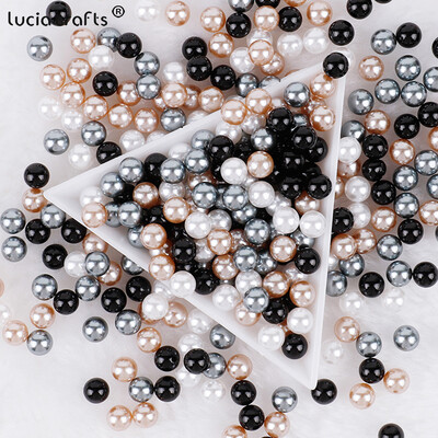 3/4/5/6/8/10mm mărgele de perlă ABS fără găuri pentru cutie de machiaj mărgele de umplere Crăciun/Cusut articole de îmbrăcăminte/Decorare manuală DIY V0824