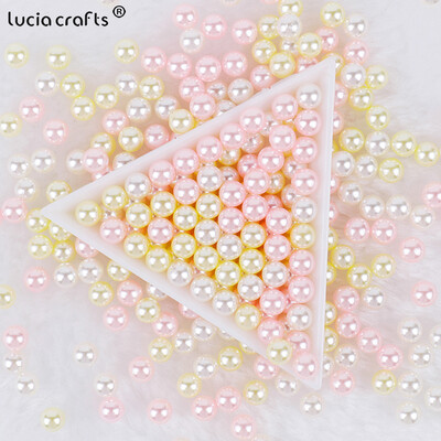 3/4/5/6/8/10mm mărgele de perlă ABS fără găuri pentru cutie de machiaj mărgele de umplere Crăciun/Cusut articole de îmbrăcăminte/Decorare manuală DIY V0824