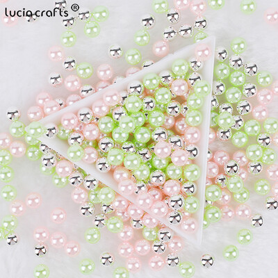 3/4/5/6/8/10mm mărgele de perlă ABS fără găuri pentru cutie de machiaj mărgele de umplere Crăciun/Cusut articole de îmbrăcăminte/Decorare manuală DIY V0824