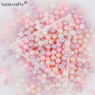 3/4/5/6/8/10mm mărgele de perlă ABS fără găuri pentru cutie de machiaj mărgele de umplere Crăciun/Cusut articole de îmbrăcăminte/Decorare manuală DIY V0824