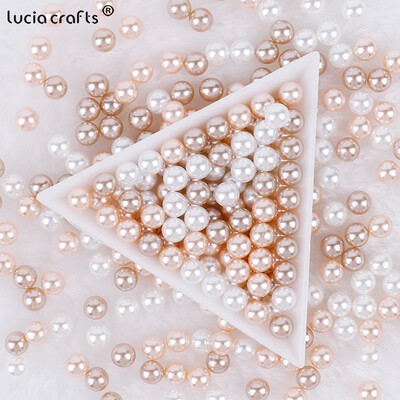 3/4/5/6/8/10mm mărgele de perlă ABS fără găuri pentru cutie de machiaj mărgele de umplere Crăciun/Cusut articole de îmbrăcăminte/Decorare manuală DIY V0824