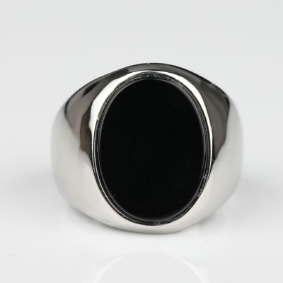 A legújabb egyszerű természetes fekete ónix aranyozott gyűrű nőknek férfiaknak kézzel készített gyűrű gótikus ékszer kiegészítők gyári kiárusítás