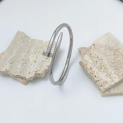 Divatos köröm aranyozott rozsdamentes acél karkötő, igazi szerelem zár víztégla ékszerek, ajándékok nőknek