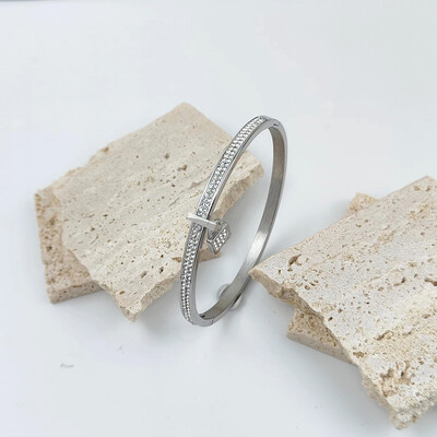 Divatos köröm aranyozott rozsdamentes acél karkötő, igazi szerelem zár víztégla ékszerek, ajándékok nőknek