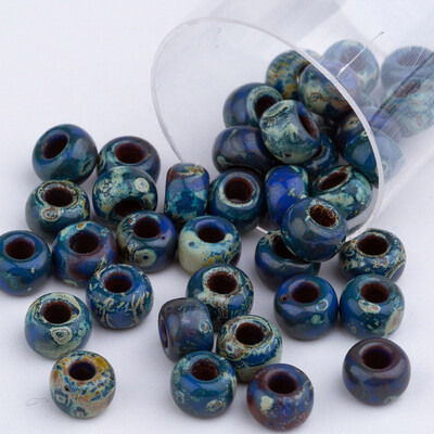 Miyuki stiklo karoliukai 10 gramų / maišelis 2 mm 3 mm 4 mm originalūs japoniški apvalūs Picasso stiklo karoliukai, skirti moderniam siuvinėjimo karoliui