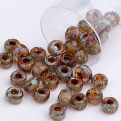 Miyuki stiklo karoliukai 10 gramų / maišelis 2 mm 3 mm 4 mm originalūs japoniški apvalūs Picasso stiklo karoliukai, skirti moderniam siuvinėjimo karoliui