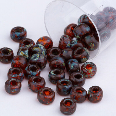 Miyuki stiklo karoliukai 10 gramų / maišelis 2 mm 3 mm 4 mm originalūs japoniški apvalūs Picasso stiklo karoliukai, skirti moderniam siuvinėjimo karoliui