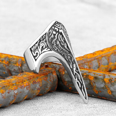 Vikinški prsten od nehrđajućeg čelika Sidro Kompas Drvo života Nordijski Viking Runa Vuk Muški i ženski Prsten Nakit za dečka kao poklon