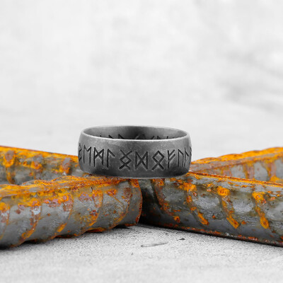 Vikinški prsten od nehrđajućeg čelika Sidro Kompas Drvo života Nordijski Viking Runa Vuk Muški i ženski Prsten Nakit za dečka kao poklon