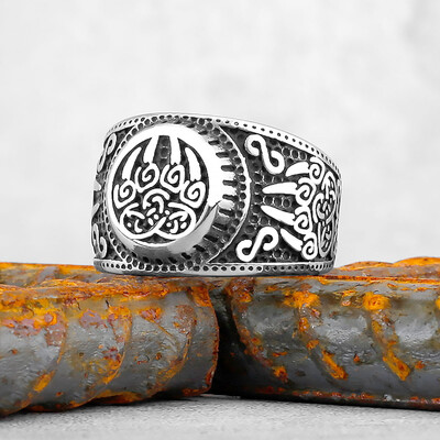 Vikinški prsten od nehrđajućeg čelika Sidro Kompas Drvo života Nordijski Viking Runa Vuk Muški i ženski Prsten Nakit za dečka kao poklon