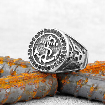 Vikinški prsten od nehrđajućeg čelika Sidro Kompas Drvo života Nordijski Viking Runa Vuk Muški i ženski Prsten Nakit za dečka kao poklon