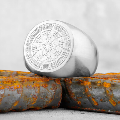 Vikinški prsten od nehrđajućeg čelika Sidro Kompas Drvo života Nordijski Viking Runa Vuk Muški i ženski Prsten Nakit za dečka kao poklon