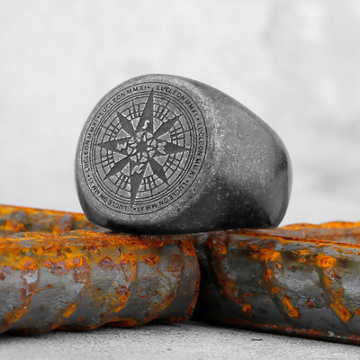 Vikinški prsten od nehrđajućeg čelika Sidro Kompas Drvo života Nordijski Viking Runa Vuk Muški i ženski Prsten Nakit za dečka kao poklon