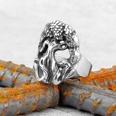 Vikinški prsten od nehrđajućeg čelika Sidro Kompas Drvo života Nordijski Viking Runa Vuk Muški i ženski Prsten Nakit za dečka kao poklon