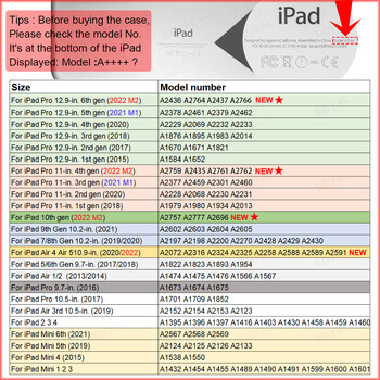 Περιστρεφόμενη βάση 360° για iPad 7th Gen Case Portable Kids Cover for iPad 10th 9th 8th 10.2 Air 5 4 10.9 5/6th 9.7 Mini 6 Pro 11