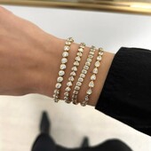 Geometrické 4 rôzne tvary CZ tenisové náramky mikro dláždené 5A zirkónia zlato-strieborná farba pre ženy módne šperky trendy 2023