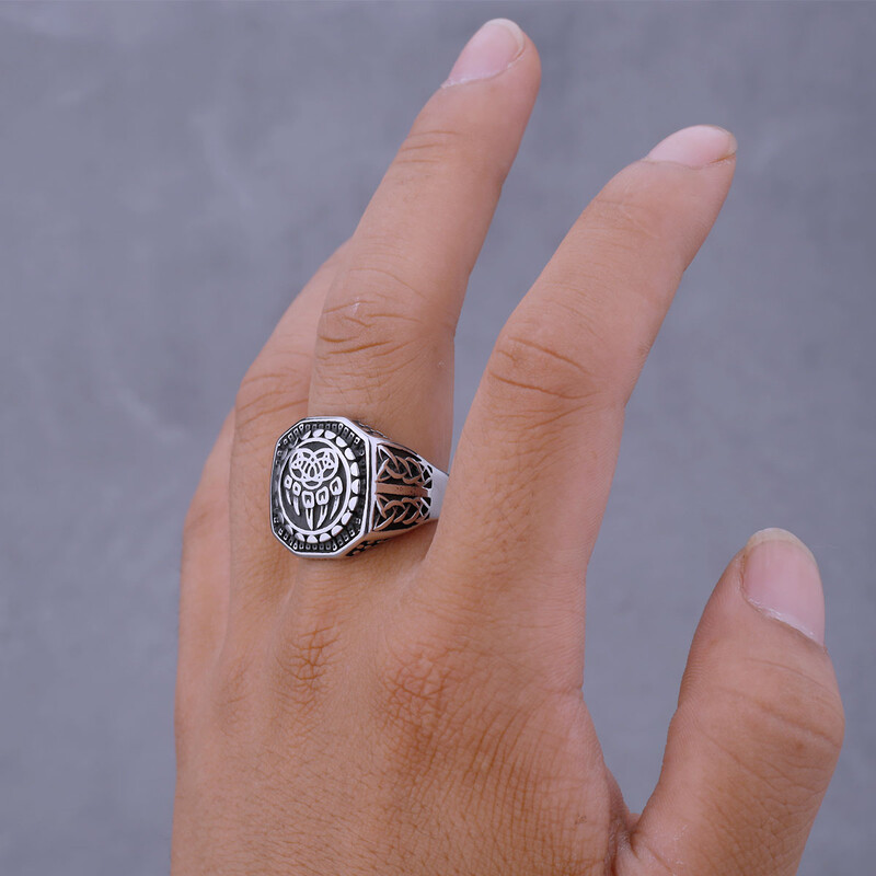 Vikingo vilko nagų runos žiedas vyrams ir moterims Norvegijos rune Bear letena amuleto žiedas nerūdijančio plieno skandinaviški papuošalai didmeninė prekyba