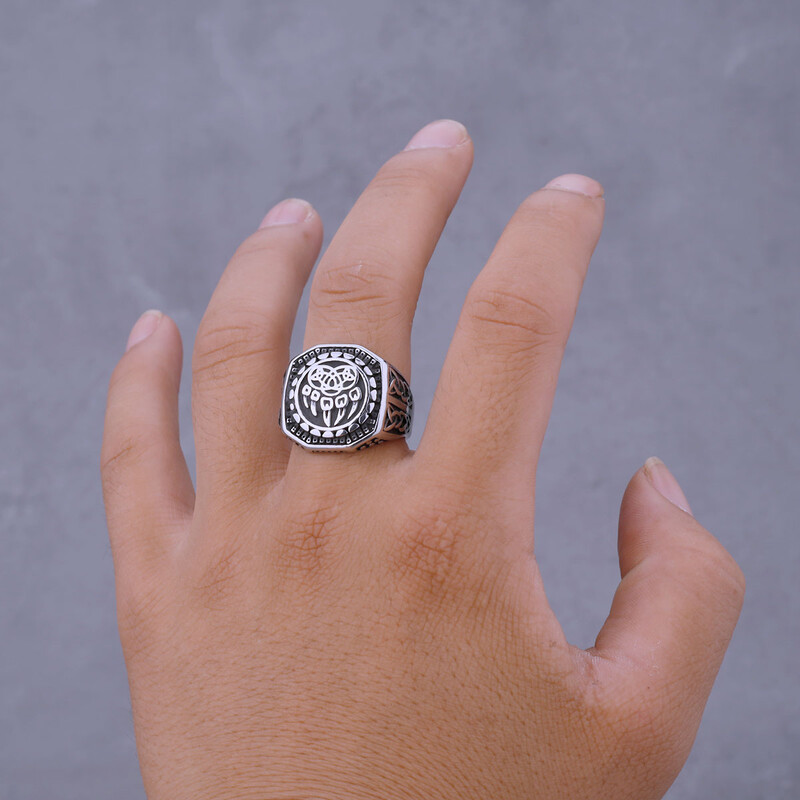 Vikingo vilko nagų runos žiedas vyrams ir moterims Norvegijos rune Bear letena amuleto žiedas nerūdijančio plieno skandinaviški papuošalai didmeninė prekyba