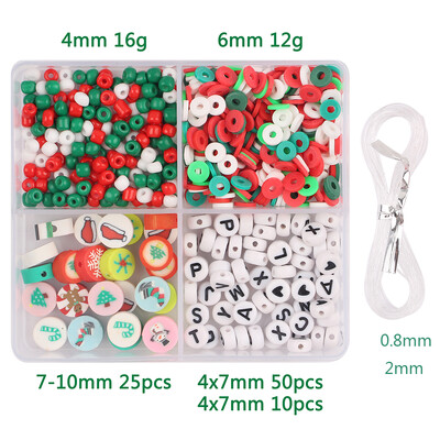 1 Kutija Perle od polimerske gline Staklene perle Akrilne perle slova Za DIY Sretan Božić/Noć vještica Poklon za šivanje Ukrasna perla Z0220