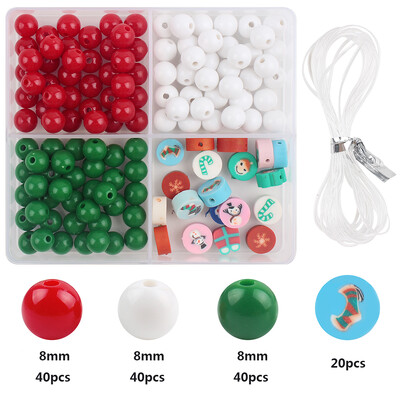 1 Kutija Perle od polimerske gline Staklene perle Akrilne perle slova Za DIY Sretan Božić/Noć vještica Poklon za šivanje Ukrasna perla Z0220