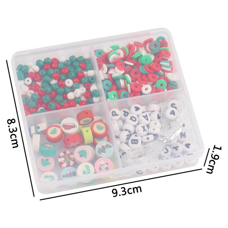 1 Kutija Perle od polimerske gline Staklene perle Akrilne perle slova Za DIY Sretan Božić/Noć vještica Poklon za šivanje Ukrasna perla Z0220