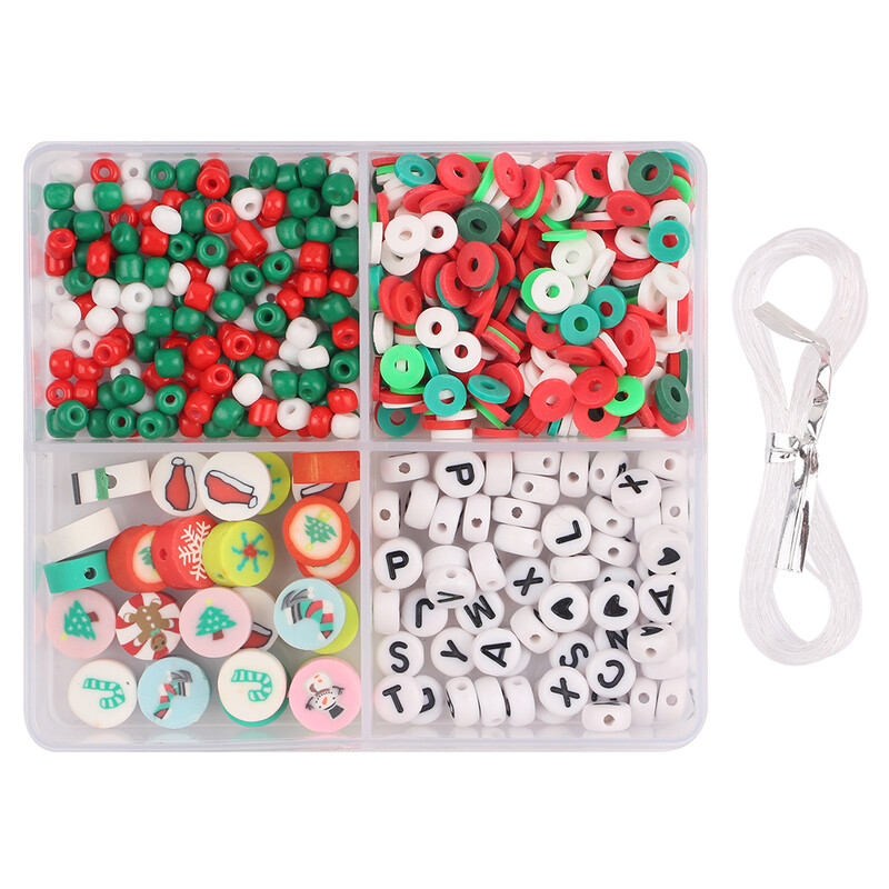 1 Kutija Perle od polimerske gline Staklene perle Akrilne perle slova Za DIY Sretan Božić/Noć vještica Poklon za šivanje Ukrasna perla Z0220