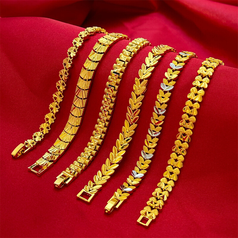 Nerūdijančio plieno moteriška rankinė apyrankė karūna, širdelė, lapų gėlė, plati grandinėlė apyrankė Pulsera Femme senoviniai papuošalai vakarėlio dovanos