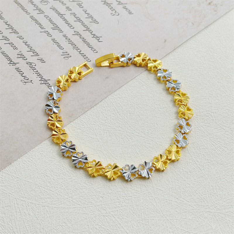 Nerūdijančio plieno moteriška rankinė apyrankė karūna, širdelė, lapų gėlė, plati grandinėlė apyrankė Pulsera Femme senoviniai papuošalai vakarėlio dovanos