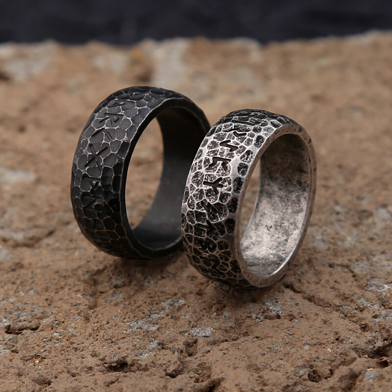 Novo vintage nordijsko vikinško prstenje s runama od nehrđajućeg čelika za muškarce, žene, punk biciklisti, modni jednostavni prsten s amuletom, nakit, darovi, veleprodaja