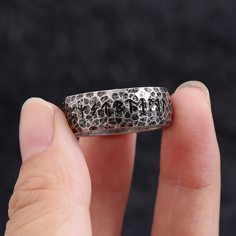 Novo vintage nordijsko vikinško prstenje s runama od nehrđajućeg čelika za muškarce, žene, punk biciklisti, modni jednostavni prsten s amuletom, nakit, darovi, veleprodaja