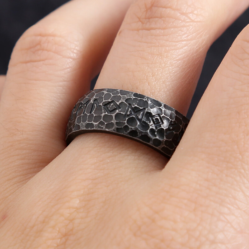 Novo vintage nordijsko vikinško prstenje s runama od nehrđajućeg čelika za muškarce, žene, punk biciklisti, modni jednostavni prsten s amuletom, nakit, darovi, veleprodaja