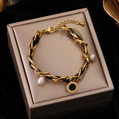 GANEMLY 316L nerūsējošā tērauda sirds šarmu rokassprādze sievietēm vīriešiem modes jauna ūdensnecaurlaidīga plaukstas ķēde rotaslietas draugam dāvanu ballīte