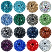 Kvalitné 10 mm všetky farby 7-radové sklenené kamienky 2 dierky hlinené Shamballa korálky na náramok s príveskom, šperky, doplnky, DIY
