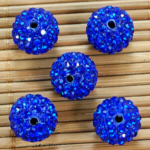 Kvalitné 10 mm všetky farby 7-radové sklenené kamienky 2 dierky hlinené Shamballa korálky na náramok s príveskom, šperky, doplnky, DIY