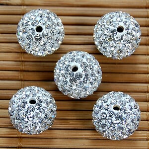Kvalitné 10 mm všetky farby 7-radové sklenené kamienky 2 dierky hlinené Shamballa korálky na náramok s príveskom, šperky, doplnky, DIY