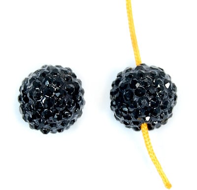 Kvalitné 10 mm všetky farby 7-radové sklenené kamienky 2 dierky hlinené Shamballa korálky na náramok s príveskom, šperky, doplnky, DIY