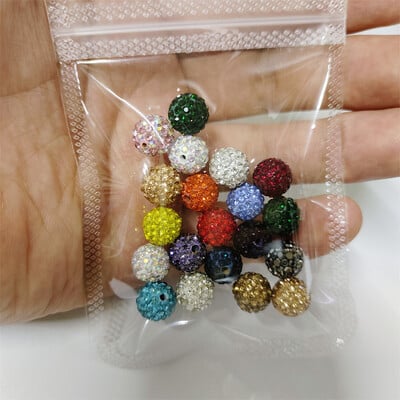 Kvalitné 10 mm všetky farby 7-radové sklenené kamienky 2 dierky hlinené Shamballa korálky na náramok s príveskom, šperky, doplnky, DIY