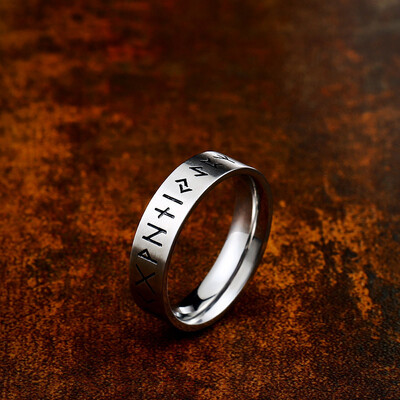Vintage viking rúnagyűrű férfiaknak női divat 316L rozsdamentes acél Odin nordic gyűrűk egyszerű amulett ékszer ajándék nagykereskedés