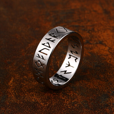Vintage viking rúnagyűrű férfiaknak női divat 316L rozsdamentes acél Odin nordic gyűrűk egyszerű amulett ékszer ajándék nagykereskedés