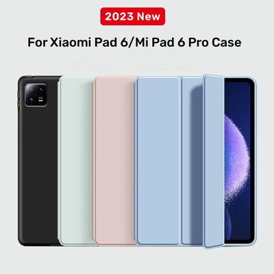 Θήκη Smat για Xiaomi Pad 6 2023 11 ιντσών PU Δερμάτινο τριπλό μαγνητικό κάλυμμα Funda για Θήκη Xiaomi Mi Pad 6 MiPad 6 Pro 2023