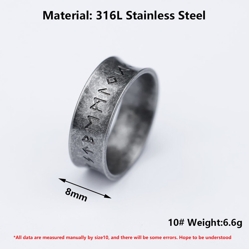 2024. Novi kreativni dizajn od nehrđajućeg čelika Vikinški prsten s runama Muški Nordic Trojstvo vjenčani prstenovi za dar Modni nakit