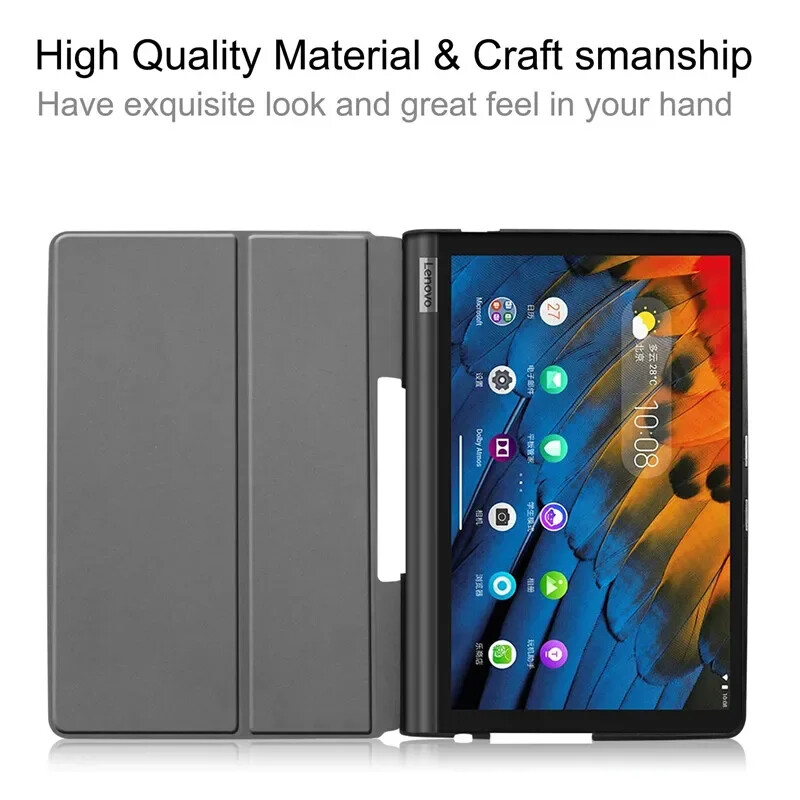 Skirtas „Lenovo Yoga Smart Tab 10,1" dėklui YT-X705F YT-X705X magnetiniam atverčiamam dangčiui, skirtas Funda Lenovo Yoga Smart Tab 5 dėklui
