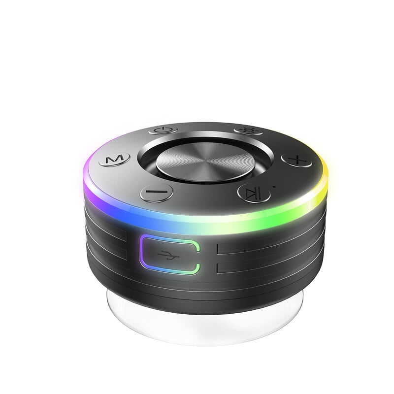 7-úrovňový vodotesný kúpeľňový Bluetooth reproduktor, odolný voči prachu a nárazom, mini bezdrôtový reproduktor so vstavaným FM rádiom