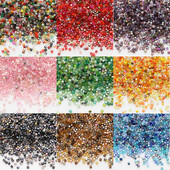 3/4/6 mm-es szögletes gyöngy színű vegyes színű gradiens üveggyöngy DIY kiegészítő karkötő mobiltelefon lánc tartozék