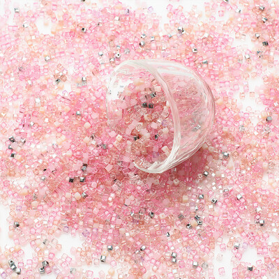 3/4/6 mm-es szögletes gyöngy színű vegyes színű gradiens üveggyöngy DIY kiegészítő karkötő mobiltelefon lánc tartozék