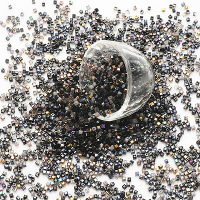 3/4/6 mm-es szögletes gyöngy színű vegyes színű gradiens üveggyöngy DIY kiegészítő karkötő mobiltelefon lánc tartozék