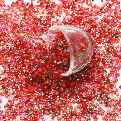 3/4/6 mm-es szögletes gyöngy színű vegyes színű gradiens üveggyöngy DIY kiegészítő karkötő mobiltelefon lánc tartozék