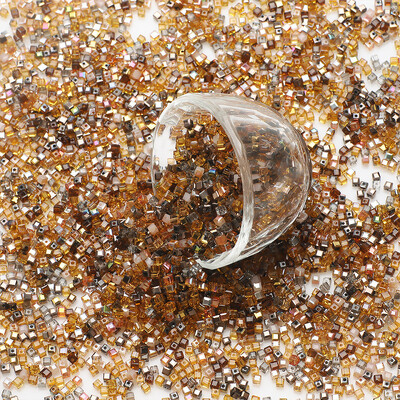 3/4/6 mm-es szögletes gyöngy színű vegyes színű gradiens üveggyöngy DIY kiegészítő karkötő mobiltelefon lánc tartozék